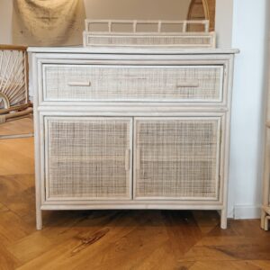 Rotan Commode met deuren showmodel - ongelakt